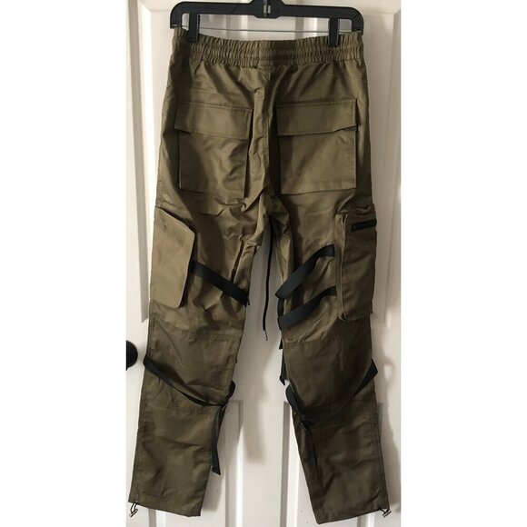 EPTM Men's Cargo Pants Olive Green Straps & Pockets Size Small 30W - Picture 11 of 13